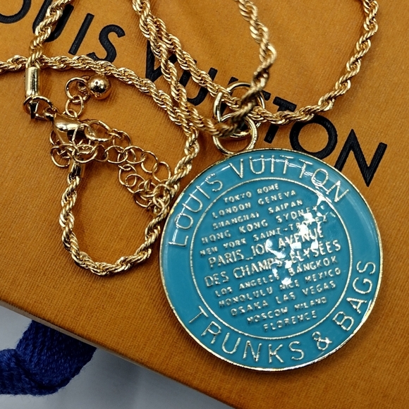 Authentic Large Louis Vuitton Charm Trunks & Bags Aqua - Picture 1 of 7